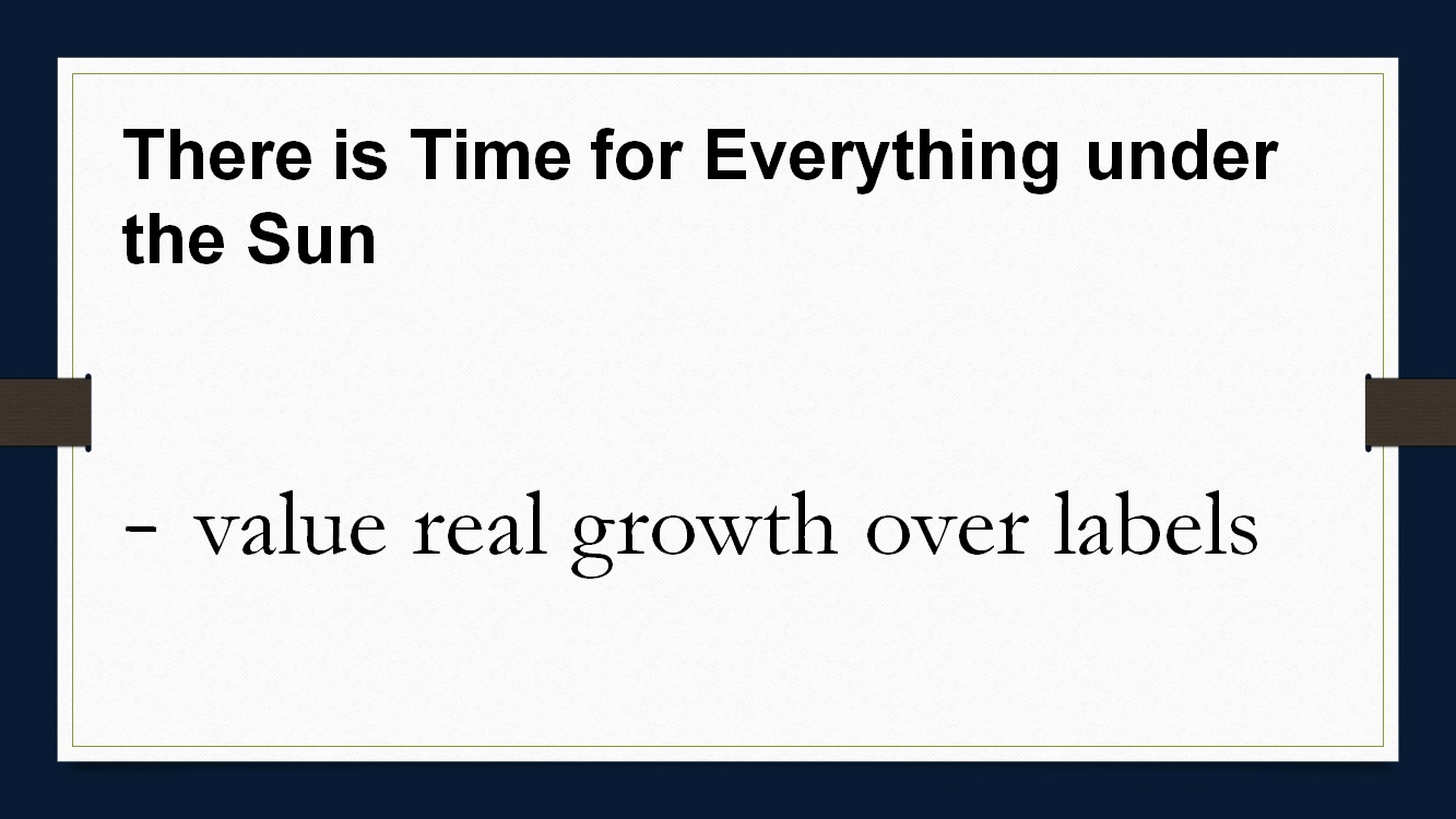 Read more about the article There is a Time for Everything Under the Sun